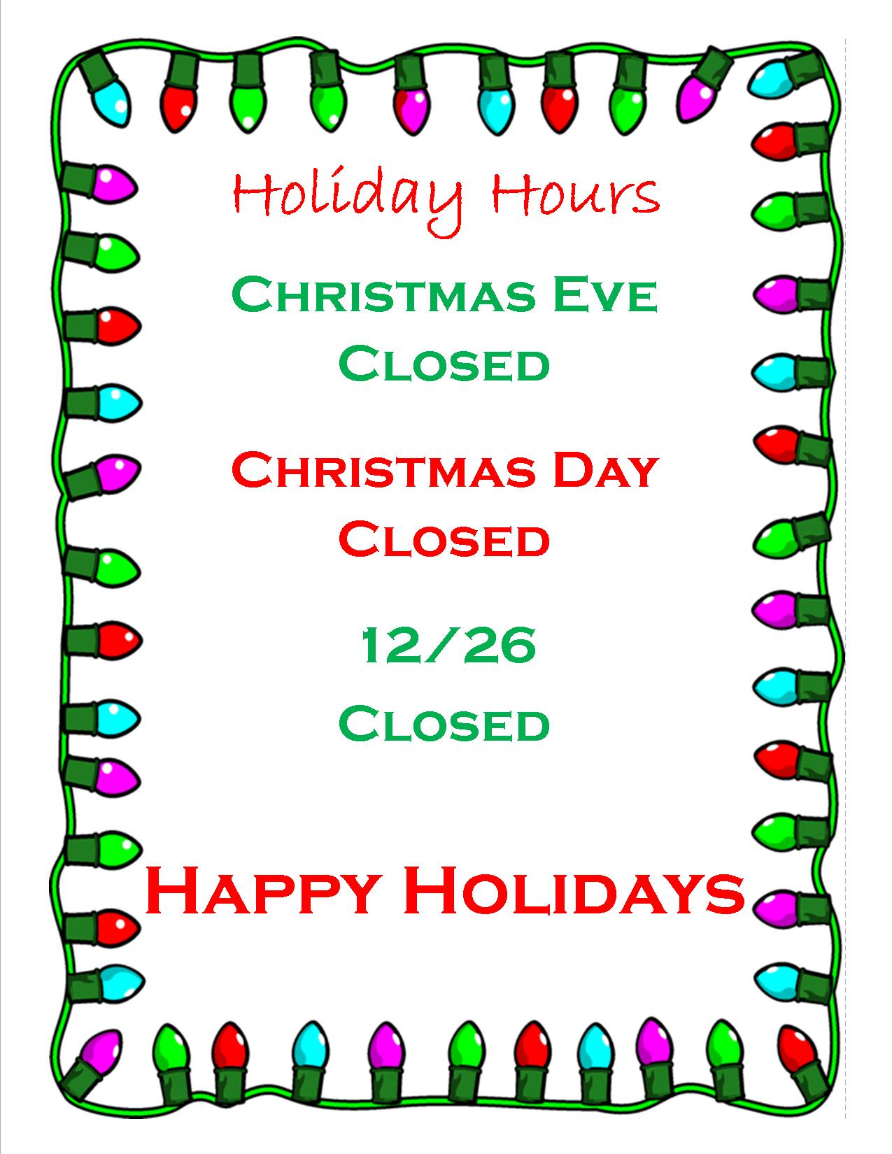 Holiday Closed Signs Printable That are Enterprising Roy Blog
